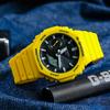 Casio G-Shock Классические Восьмиугольные Защищенные Спортивные Кварцевые Часы с Двойным Дисплеем и Углеродным Сердечником Водонепроницаемые Мужские Часы Черные GA-B2100C-9APR