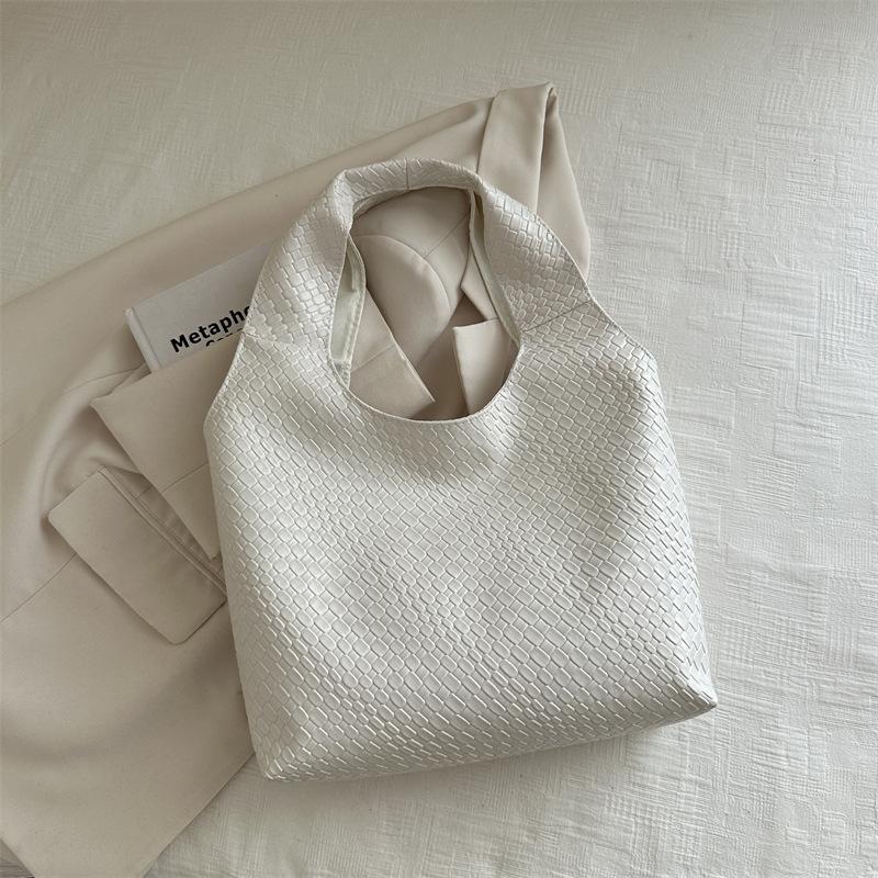 Французский нишевый дизайн плетеная сумка через плечо женская универсальная мягкая сумка подмышку большой вместимости повседневная сумка-тоут