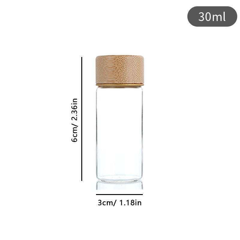 Coffee Beans Storage Container Glass Tube With Wood Tool Bottled Tubes Grain Storage Wooden Sealed Canisters Barista Tool Gift