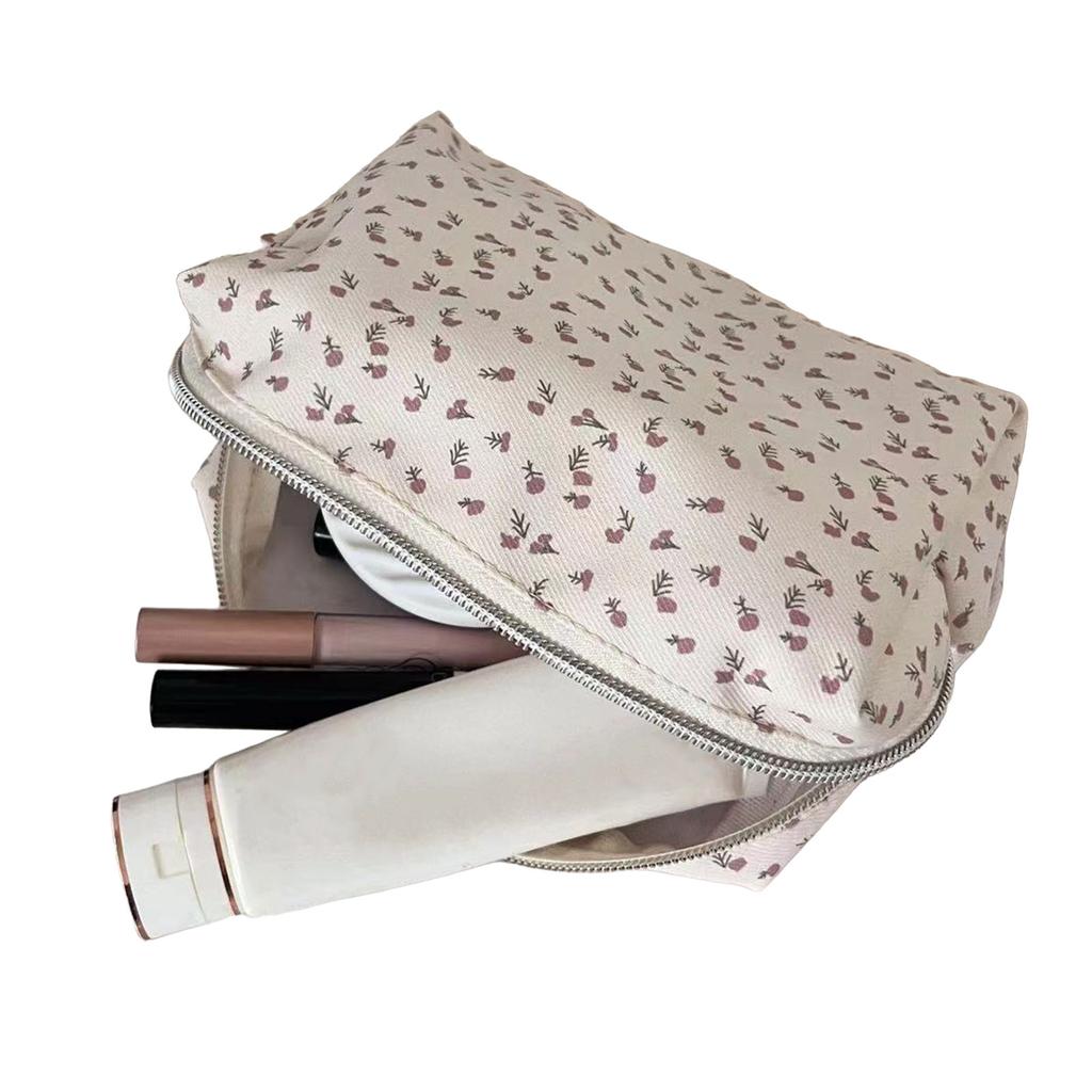 Handheld Makeup Bag Toiletry Pouch Cosmetic Travel Organizer Container Practical Stationery Storage Bag for Daily Use