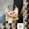 Shoulder Fashion Crossbody Bag With Cherry Print And Chain Design For Daily