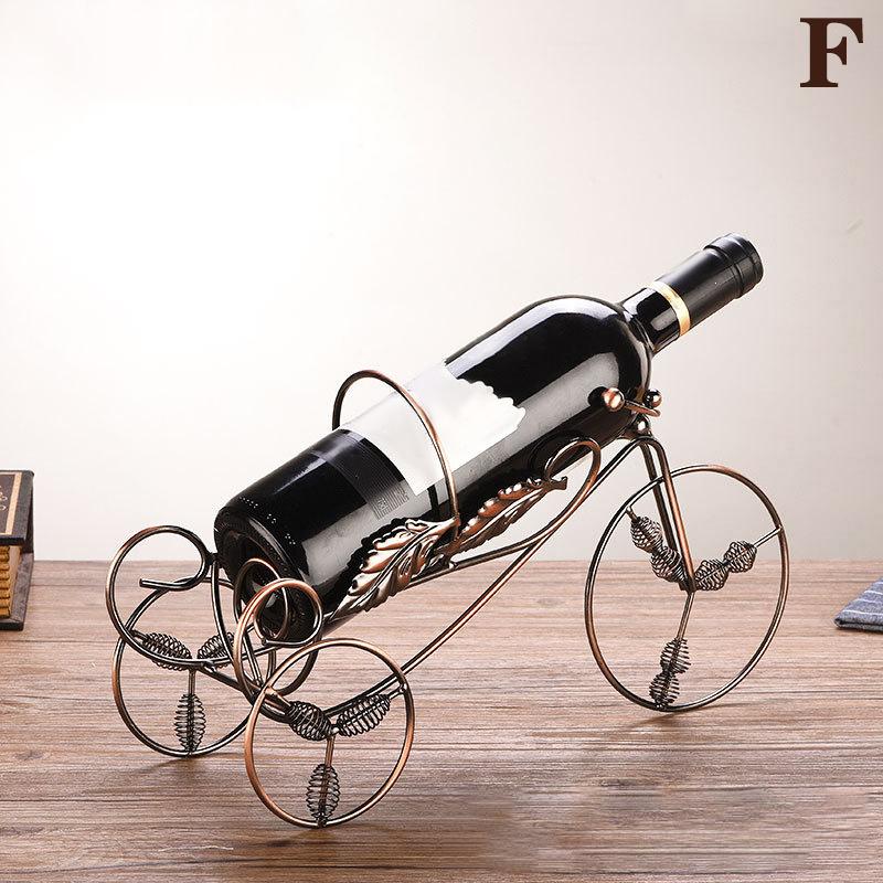 Creative Metal Wine Rack Vintage Wine Bottle Storage And Glass Holder Bar Home Decoration Display Stand
