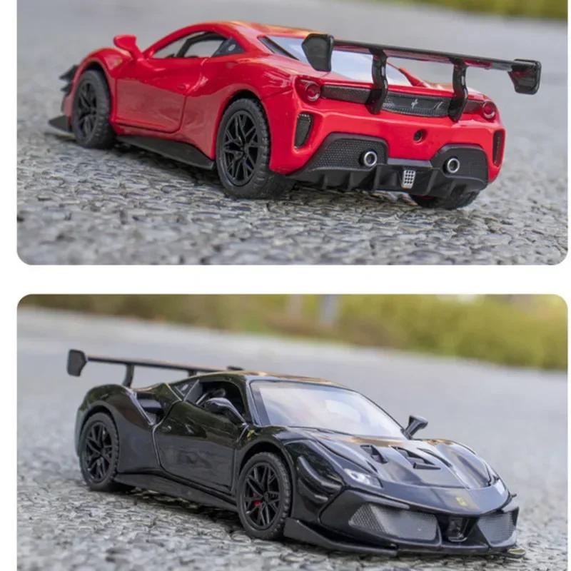 1:32 Ferrari 488 Sports Car Model Metal Diecast Alloy Toys Cars Models Boys Christmas Fashion Ornament Collection Gift