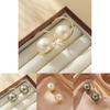 Chic Retro Pearl Earrings Sophisticated Cold Tone Statement Earrings For Ladies