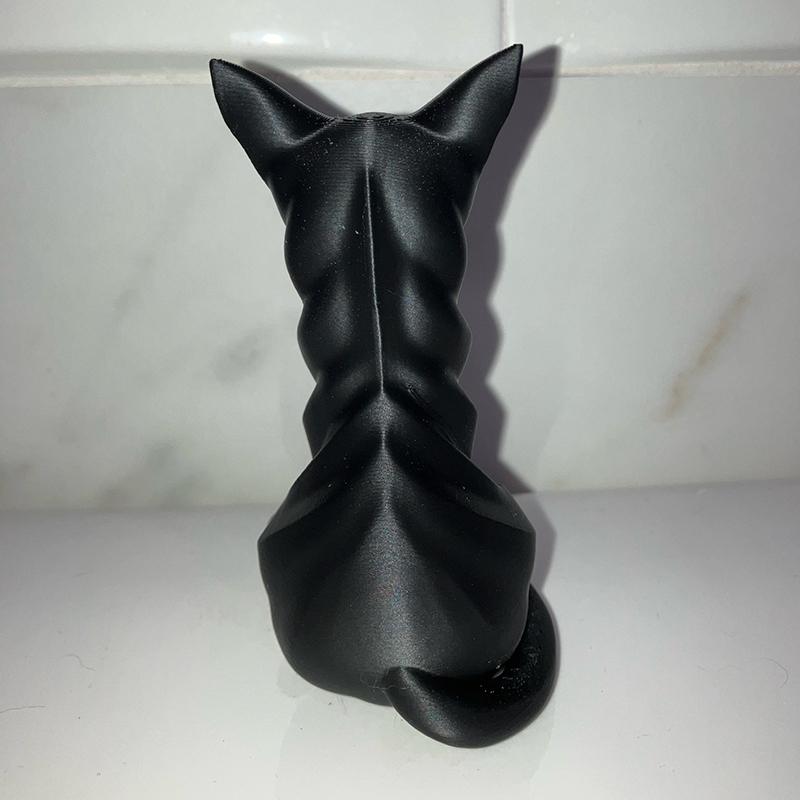 Элегантная скульптура кошки с полосками, фигурка кошки, декор для дома для помещений/улицы, очаровательная статуэтка кошки, украшение для столов, книжных полок