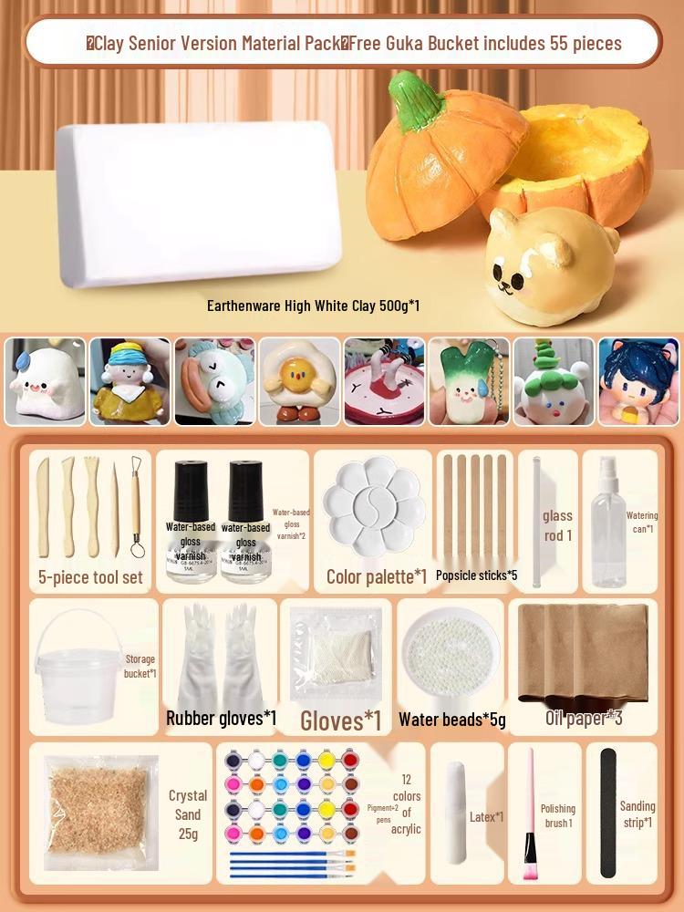 Набор глины для лепки из камня своими руками: Легкая полимерная глина и цветной пластилин для поделок