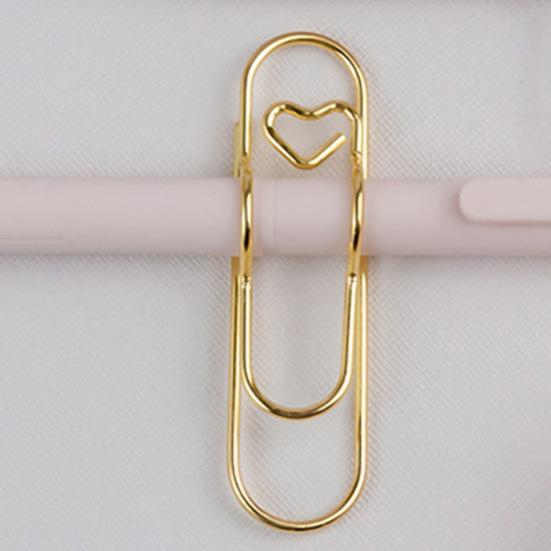 10 шт. Металлические скрепки в форме сердца, Многоцелевой держатель для страниц блокнота для журнала, планера, закладка и скрепка для студентов и профессионалов