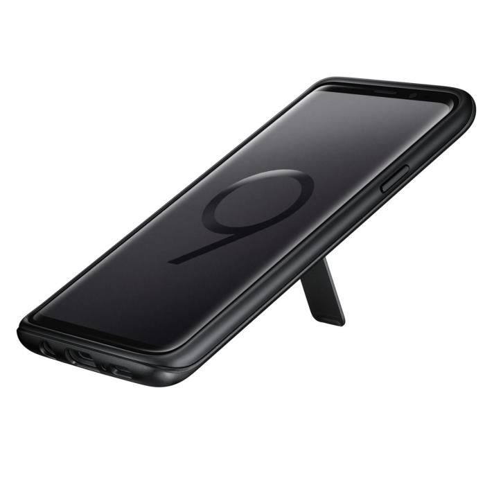 Samsung coque renforcée stand s9+ noir