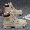 Martin Boots for Men and Women Couple Autumn and Winter New High-top British Style Work Boots Korean Style Thick-soled Non-slip Short Boots for Women
