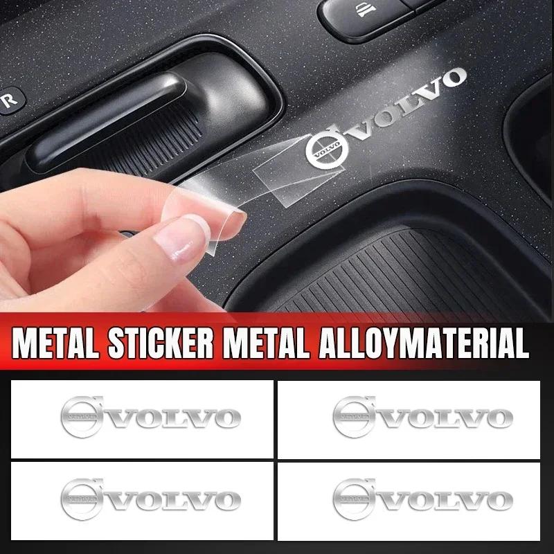 Car 3D Metal Badge Decorative Interior Decor Logo Sticker For Volvo V60 S40 S60 XC40 XC60 XC90 V90 V70 AWD XC70 C70 Accessories YT5