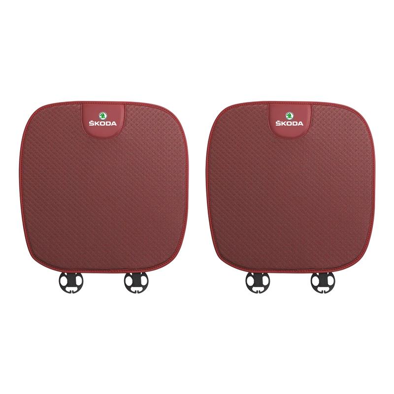 BATZ9 Car Seat Cushion Ice Silk Breathable Protector Cover Pad For Skoda Octavia Superb Rapid Kodiaq Karoq Fabia Kamiq Enyaq RS Scala