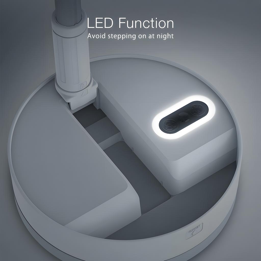 9-дюймовый портативный вентилятор на подставке, аккумулятор 10800 мАч, перезаряжаемый постоянный вентилятор типа C со светодиодной подсветкой