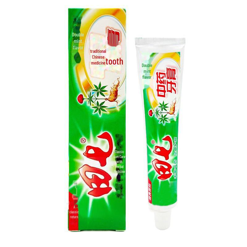 Зубная паста Tianqi Herbal, двойной вкус мяты, 200 г — удаляет желтые пятна для мужчин и женщин