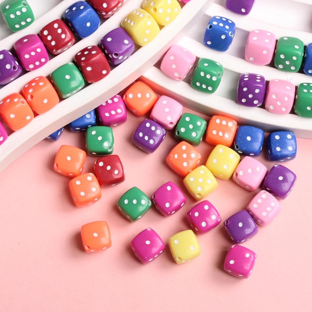 Высокое качество DIY кости бусины браслет для изготовления ювелирных изделий аксессуары бусины-разделители ожерелье 100 шт. акрил 8 мм квадратной формы