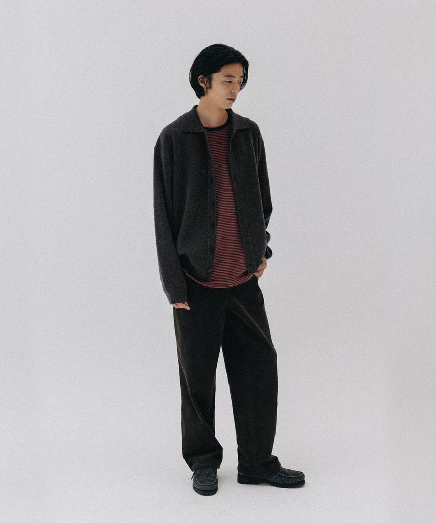 BLANKROOM Collared Cardigan_Deep Gray