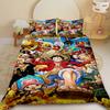 Anime One Piece Duvet Cover Luffy Cartoon Bedding Set Quilt Cover Twin King Size for Bedroom Decor Birthday Gifts