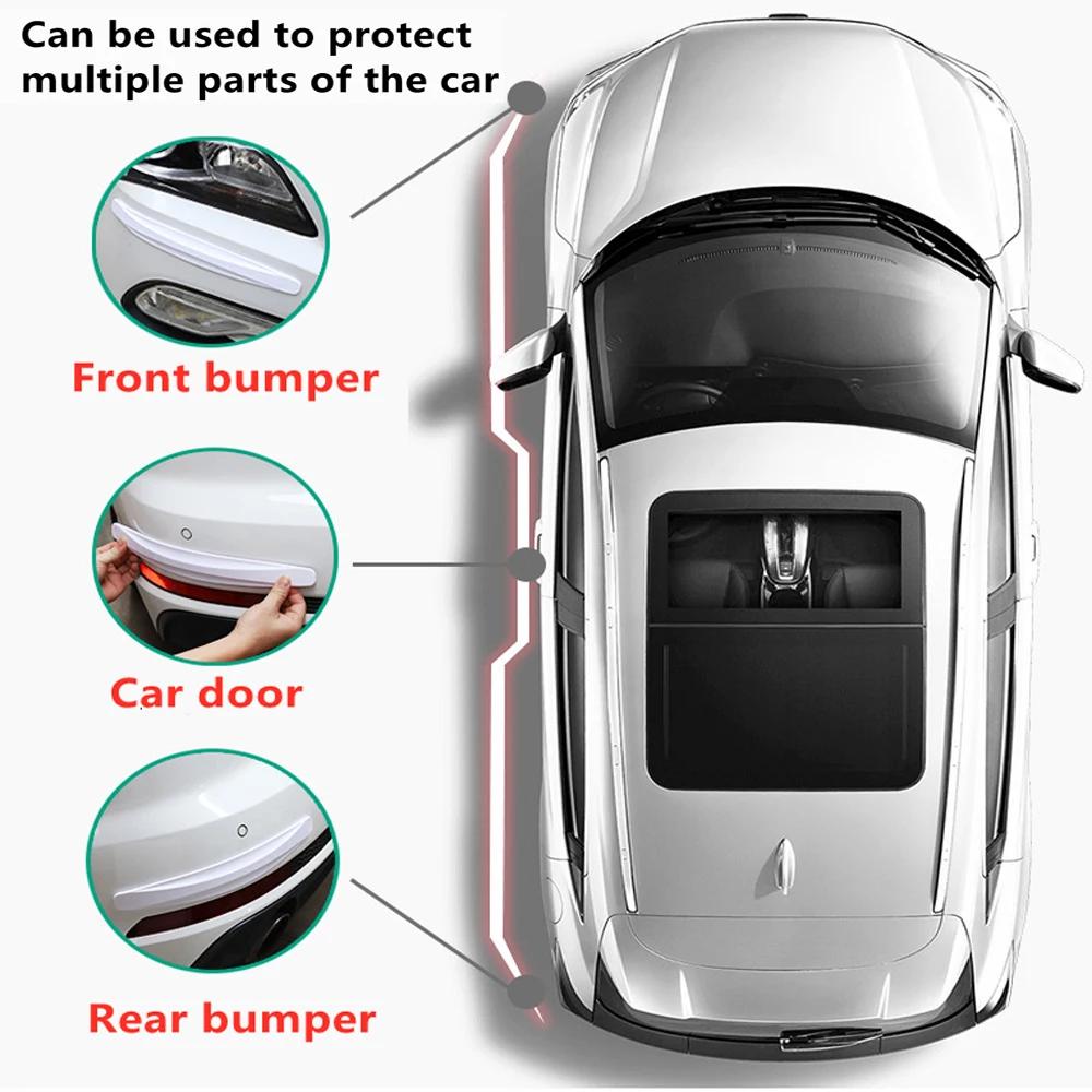 2/4 шт. Универсальная защитная накладка на передний и задний бампер, защита от столкновений, декоративная полоса, защитные аксессуары для автомобиля