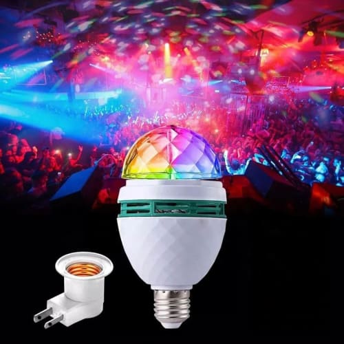 Portable Mirror Ball Stage Light, Auto-Rotating LED Disco Ball Light, Multicolor Stage Lighting, 3W RGB, 3 Color Changes, Stage Effect, Disco, Party,