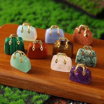 Аметист и Розовый Кварц Кристальная Подвеска Украшение для Сумки