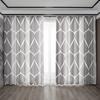 2PC Home Decoration Curtains With Geometric Water Droplet Shaped Background And Rod Pocket Curtains, Suitable For Kitchens