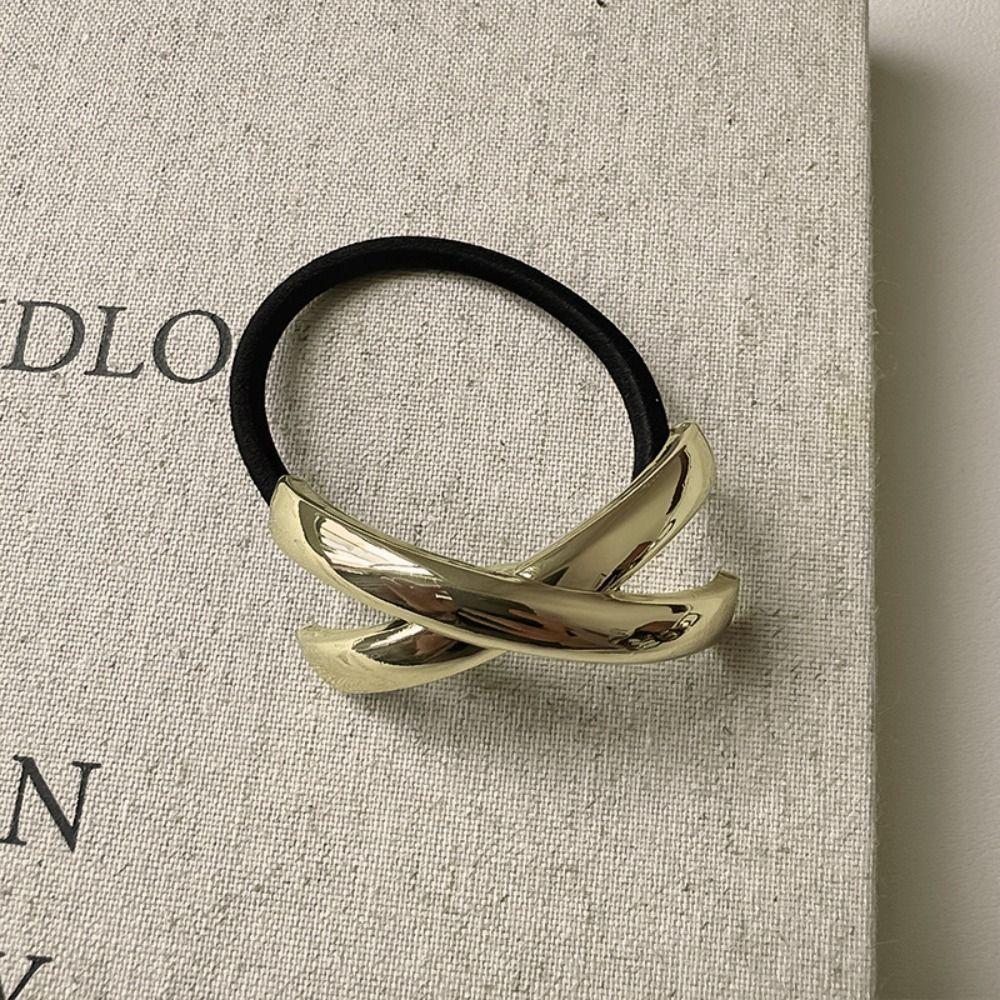 Металлический кованый арочный пучок родиевая повязка на голову большая эластичная резинка для волос высокое качество заколка для волос для хвостика