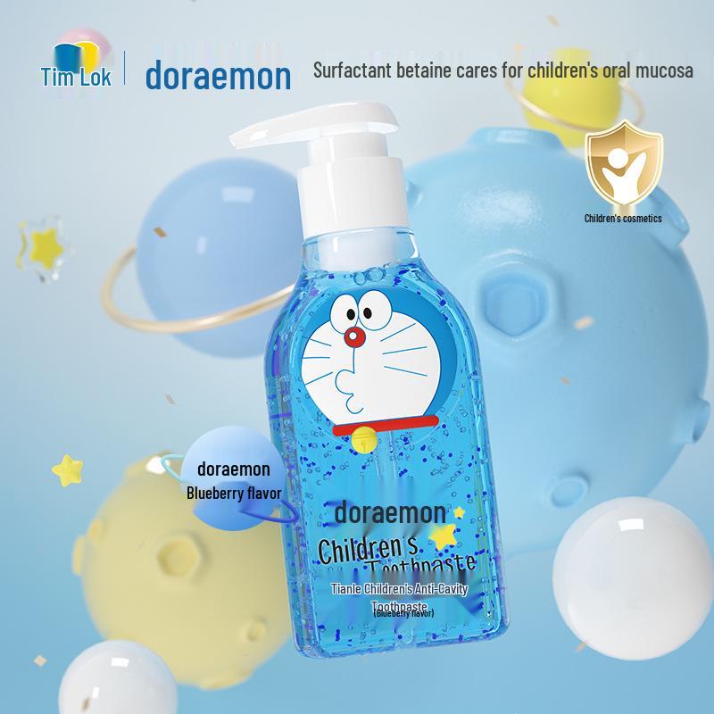 Детская зубная паста Tianle Doraemon против кариеса с фтором, 140 г, для детей от 3 до 12 лет