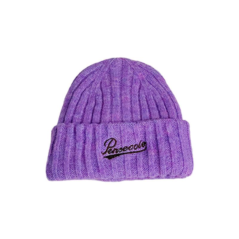 Новая детская шерстяная вязаная шапка в корейском стиле, простая шерстяная шапка с вышивкой английскими буквами для мальчиков и девочек, шапка-баотоу с защитой ушей