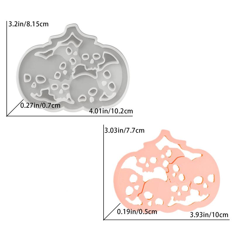 Halloween Hollowed-Out Pumpkin Ambient Light Silicone Mold Diy Pumpkin Plaster Epoxy Resin Soap Wax Making Molds Home Ornaments