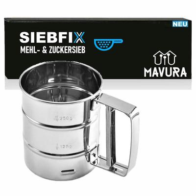 SIEBFIX сито для муки из нержавеющей стали сито для одной руки кухонное сито сито для сахарной пудры