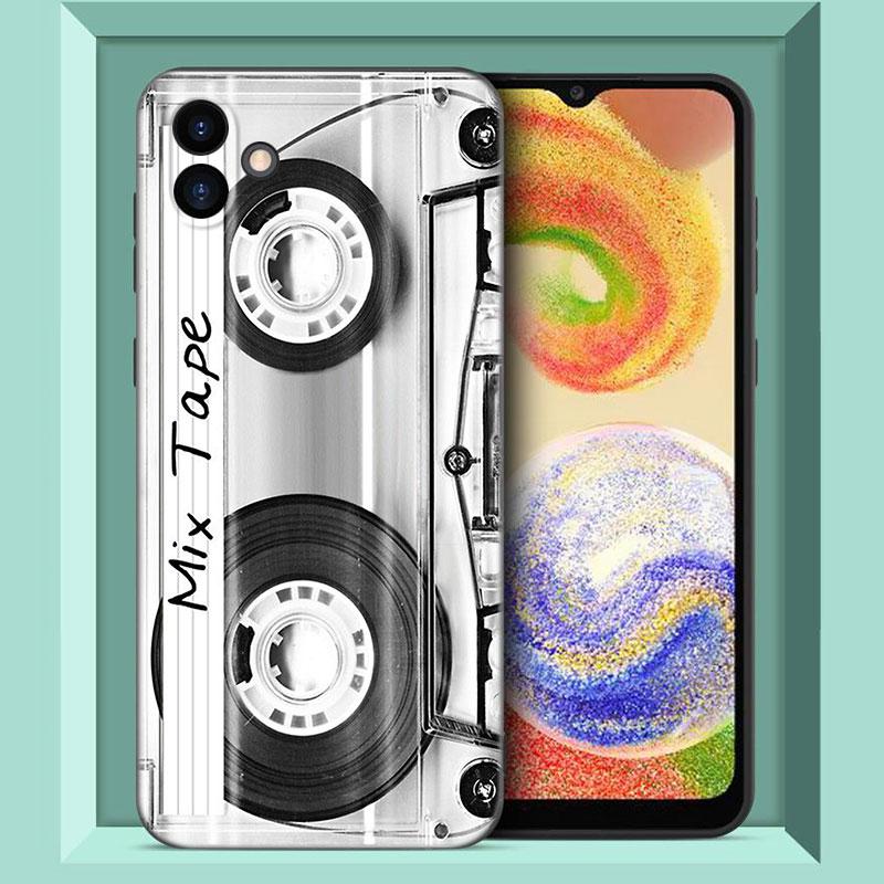 Винтажный чехол для телефона в стиле ретро с кассетой для Samsung A01 A03 Core A04 E A02 A05 A10 A20 A21 A30 A50 S A6 A8 Plus A7 2018