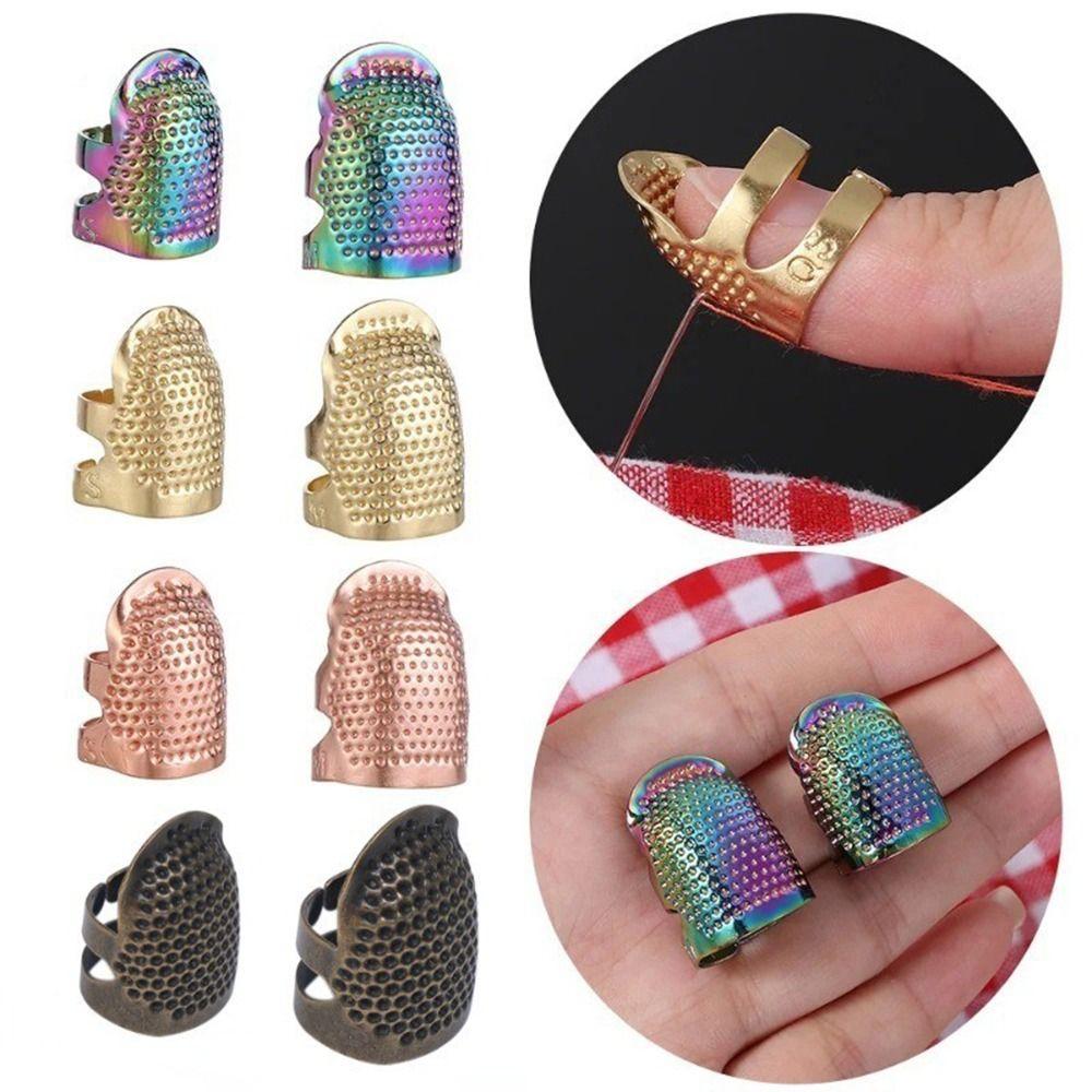 Home Handworking DIY Crafts Antique Ring Finger Protector Needle Thimble Metal