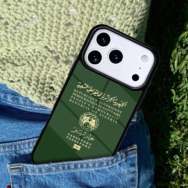 Algerian Algeria Passport Bumper Phone Case Cover for IPhone 11 12 13 14 15 16e 17 Pro Max Coque for IPhone 17 Air