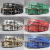 7-Color Original Cross Skull Rivet Belt Punk Men'S Belt Women'S Snake Pattern Decorative Belt