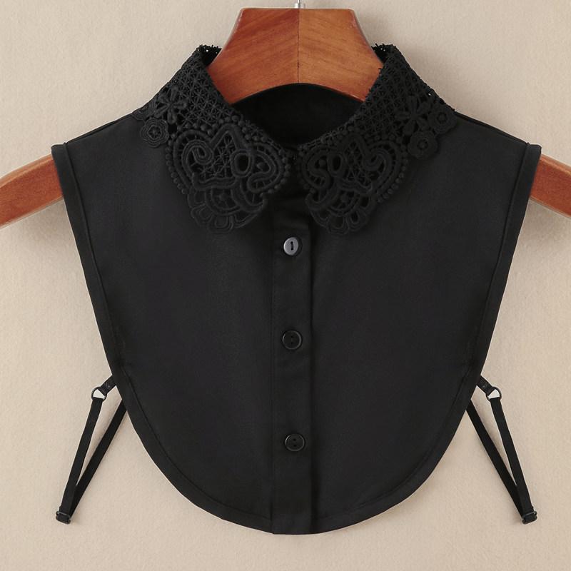 Women's Versatile Chiffon Hook Flower Fake Collar Autumn and Winter Decorative Collar Apparel Accessories Ties