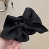 French Black Bowknot Hair Claws Large Shark Clips Girl Bow Grab Clips For Women Sweet Headwear Hair Accessories