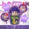 Шары HUNTRXX 18 дюймов, 5 шт., украшения для вечеринки с аниме-персонажами, MIRA ZOEY RUMI для украшения на день рождения и фестиваль, набор шаров в мультяшной тематике