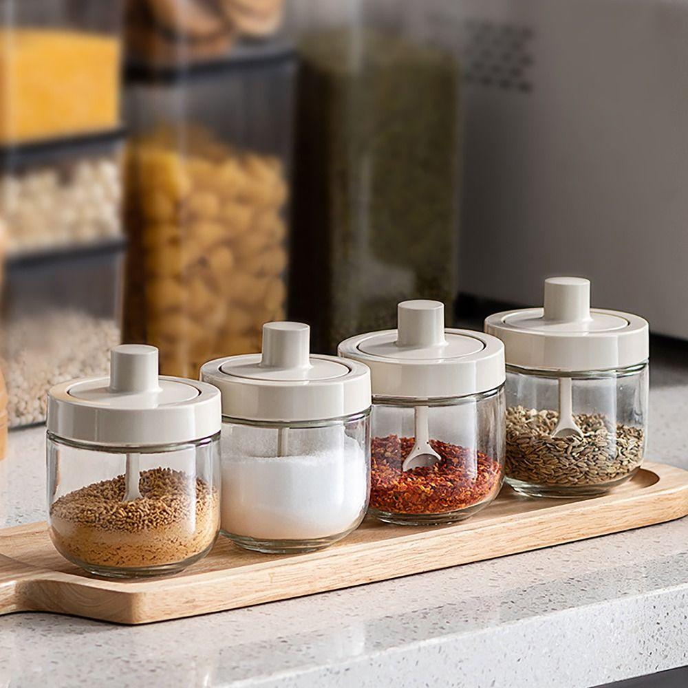 Moisture-proof Seasoning Container Dustproof Oil Dispenser Condiment Refillable Seasoning Spice Jar Oil Pot Sugar Bottle