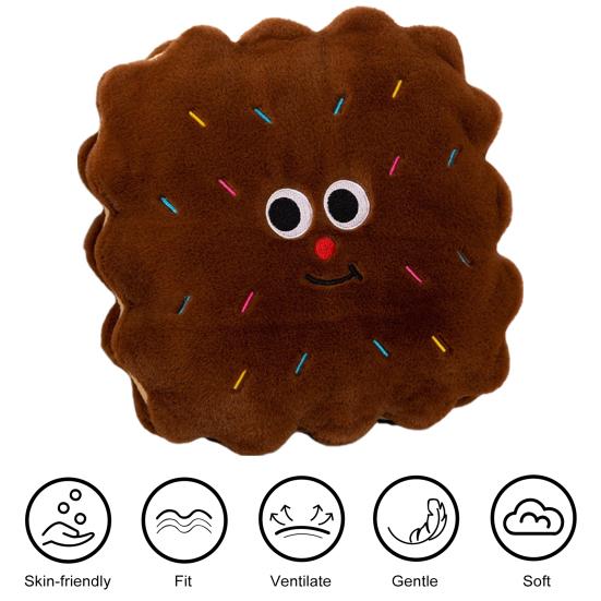 Сэндвич-печенье, плюшевая подушка, круглая, квадратная, мультяшное печенье, плюшевая игрушка, мягкая кукла, плюшевая подушка для дивана, украшение для спальни, для детей и взрослых, подарок