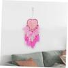 Dream Catcher Wind Chimes White/Pink Handmade Beaded Dreamcatcher for Car Kids Bed Room Wall Hanging Decoration