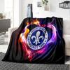 Sport Darmstadt  Flannel Blanket, Soft Polyester, Modern Design, All-Season for Camping, Travel, Gifts for holidays or birthdays