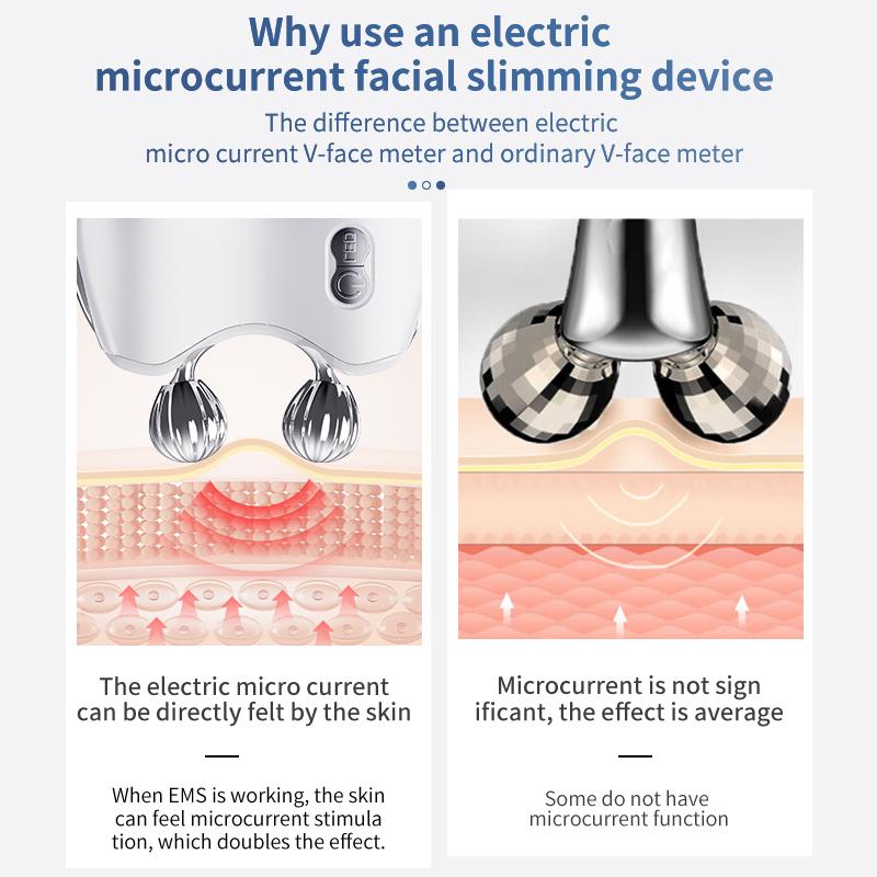 Массажер для лица роллерный EMS для похудения лица V-линия лифтинг лица фототерапия массажер удалитель морщин массажер для тела подтяжка кожи