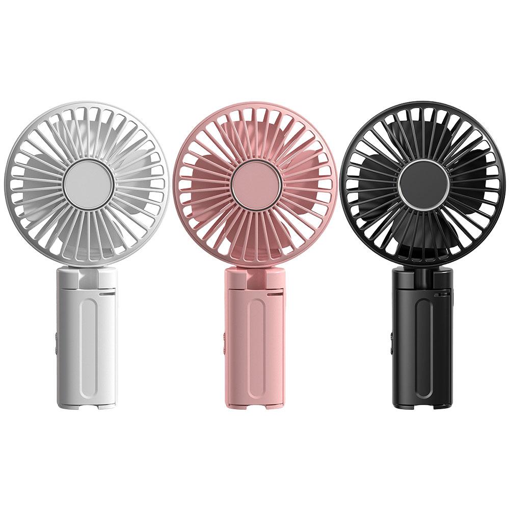 Portable Handheld Fan 3-Speed Adjustment Summer Cooling Fan Rechargeable Electric Personal Fan for Outdoor Umbrella