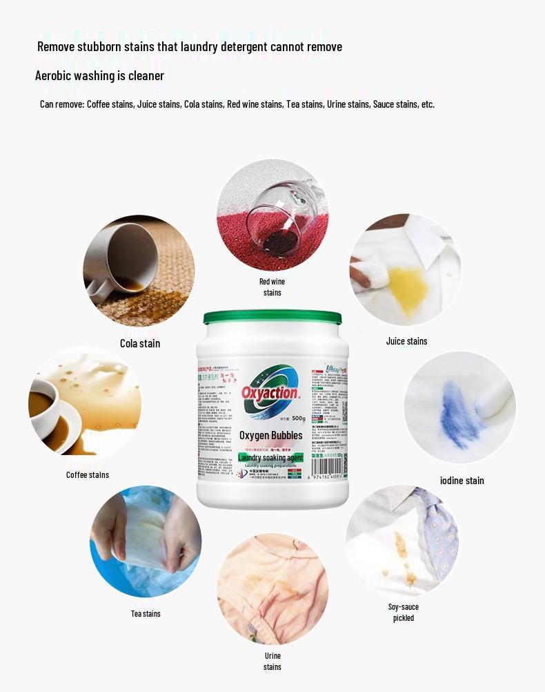 Fresh Oxygen Granules Laundry Detergent: Antibacterial, Stain-Removing, Disinfecting Powder