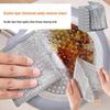 Double Layer Silver Steel Wool Dishwashing Scrubber Dishcloth