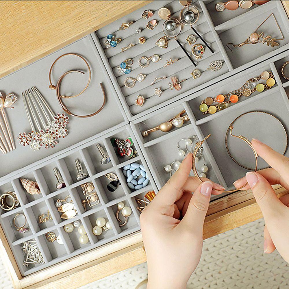 Складная коробка для хранения колец, витрина, держатель для ювелирных изделий, мягкий органайзер для ожерелий, шкатулка для ювелирных изделий