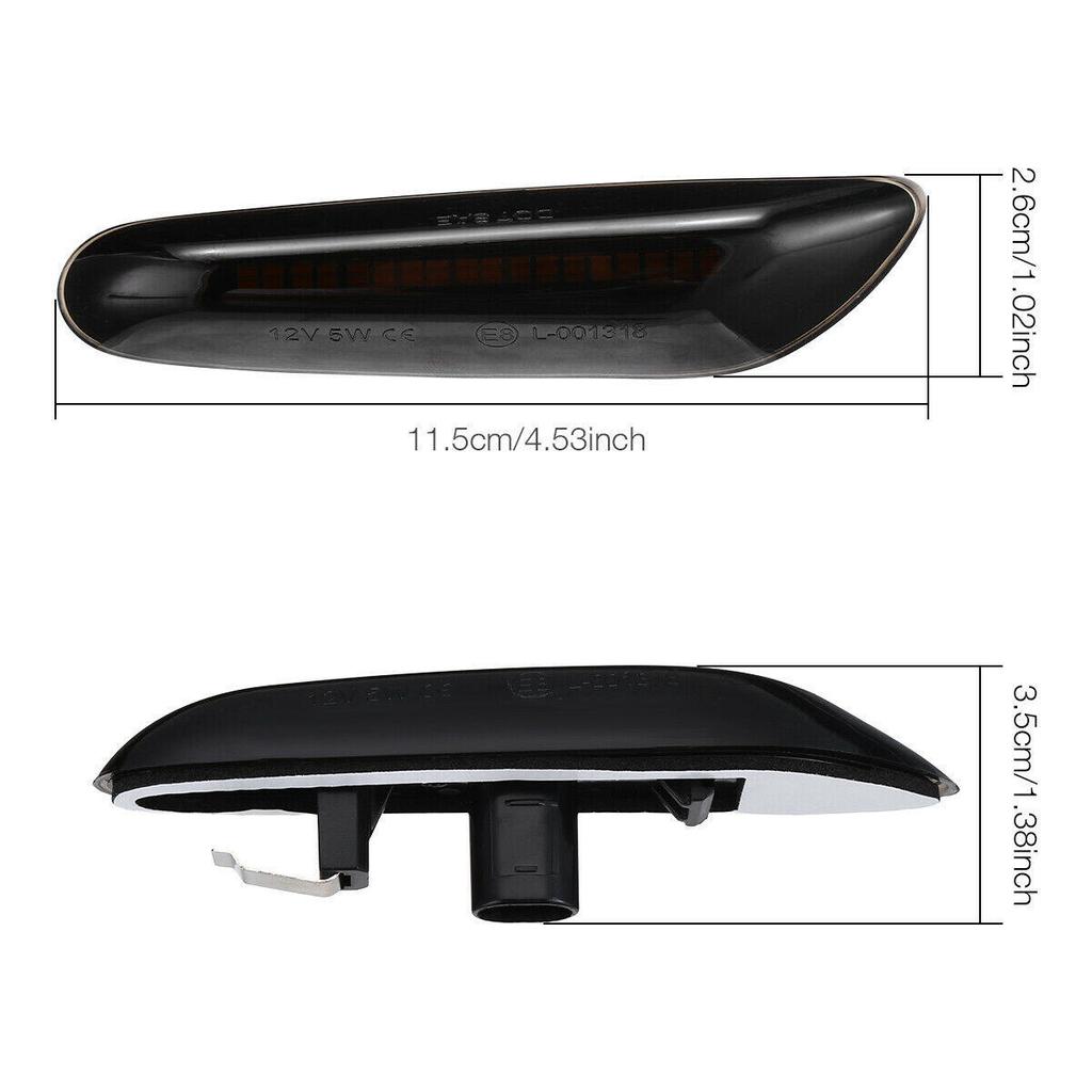 2PCS Led Dynamic Side Marker Turn Signal Light Sequential Blinker Light for B*MW E90 E92 E60 E87 E82