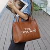 Korean Style Versatile Large Capacity Letter Tote - Fashionable Casual Shoulder and Crossbody Bag.