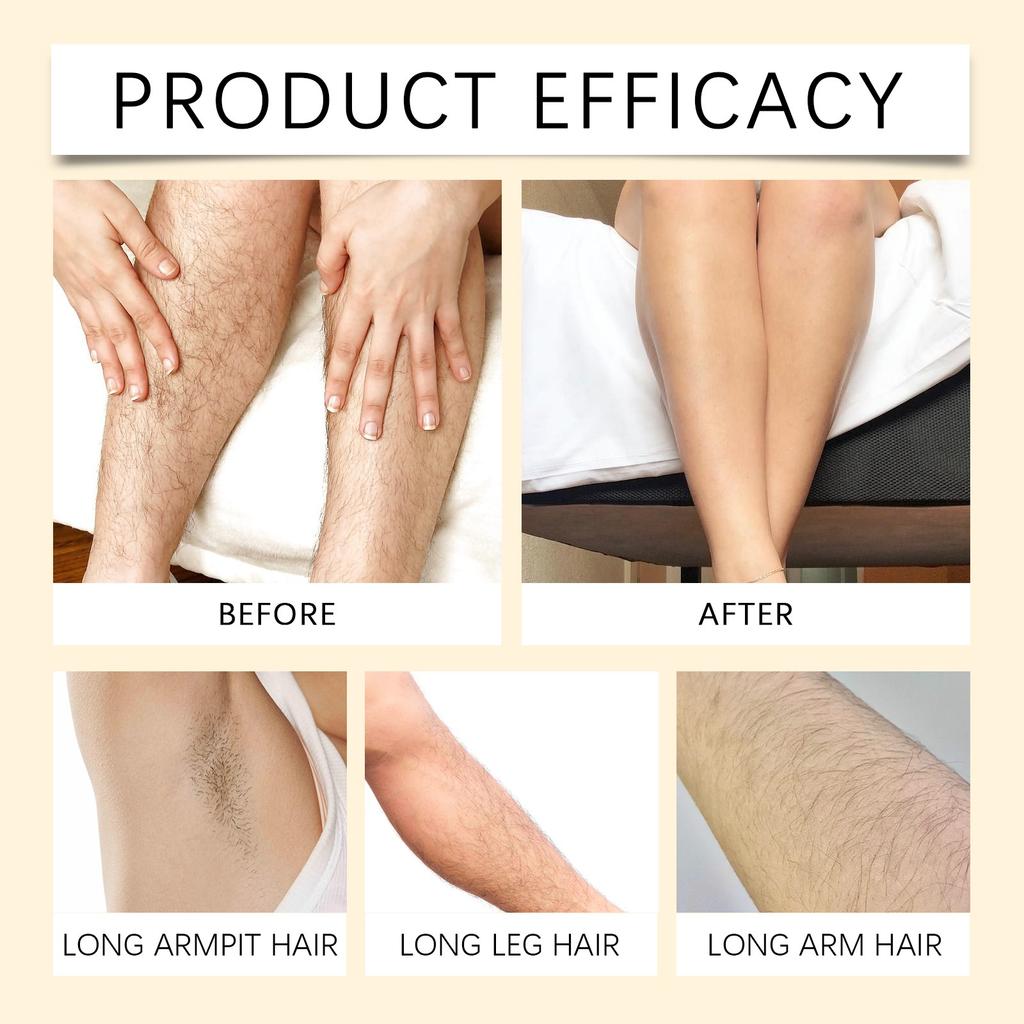 Мягкий крем для удаления волос, Успокаивающий крем для удаления волос, Увлажняющий и не вызывающий раздражения, Подходит для всех типов кожи, 60 г