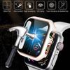 Закаленное стекло 2 в 1 + чехол для Apple Watch Series 7, 41 мм, 45 мм, iWatch Series SE 6, 5, 4, 3, 2, 1, 38 мм, 40 мм, 42 мм, 44 мм, рамка с полным бампером, аксессуары для часов