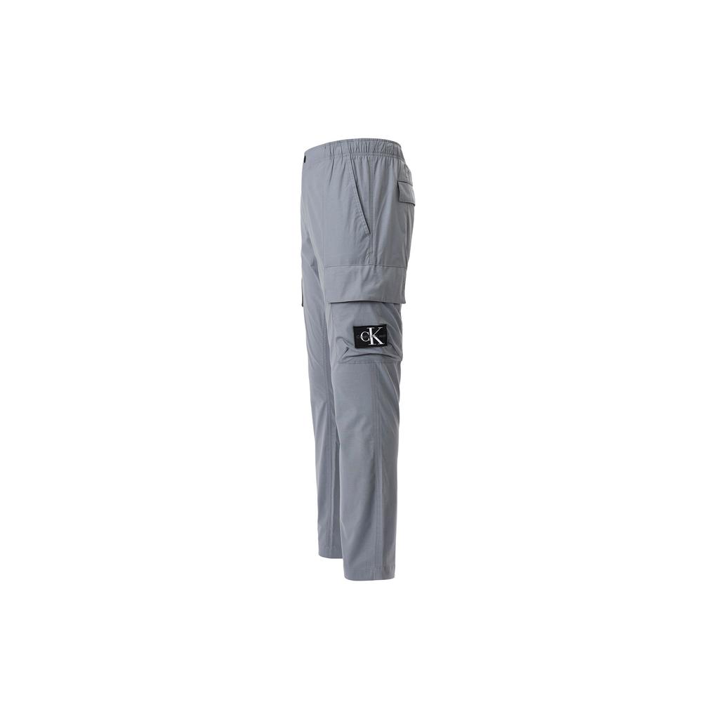 Calvin Klein Сплошные брюки-карго с эластичной резинкой на талии, мужские штаны, светло-сине-серые, J322922-PN6